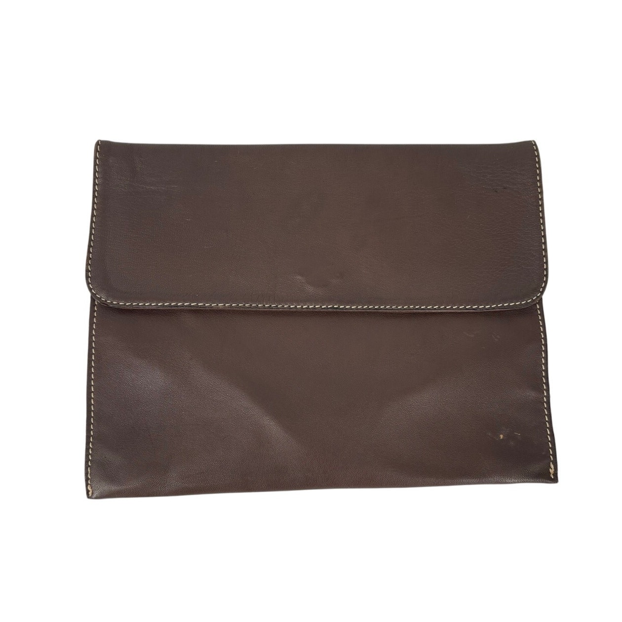 Vittoria Napoli Italy Leather Pouch Case Travel Brown